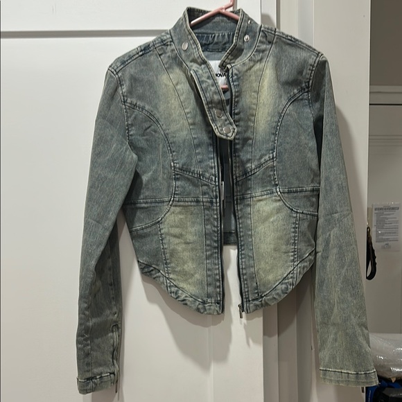 Fashion Nova Moto Mayhem Denim Women's Jacket - Picture 1 of 8